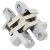 Concealed Hinge - 117 x 25mm - Satin Chrome - Pair