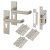 Satin Stainless Steel 19mm Return to Door Euro Lock Door Handles Pack