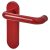Rouge Red Nylon Steel Core Safety Latch Door Handles - Paris Range - 165 x 46mm