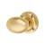 Polished Brass Oval Mortice Door Knob - 57mm Rose Diameter