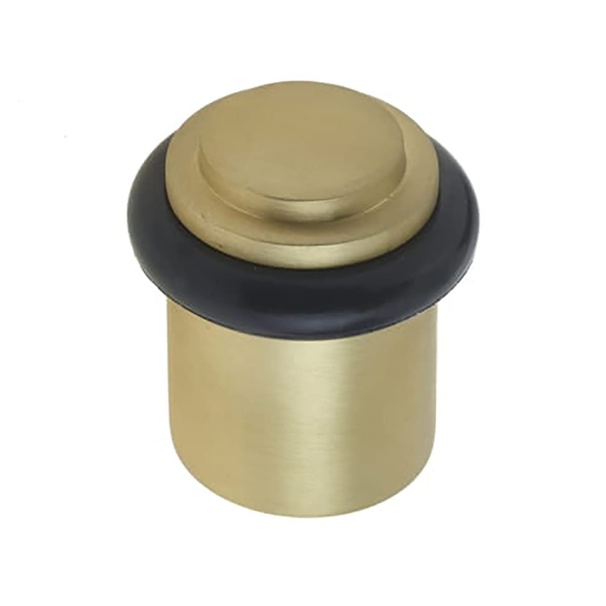 Stepped Floor Door Stop - 40 x 38mm - Satin Brass