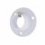 19mm Tube Hanging Rail End Socket with Locking Grub Screws - White - Pack of 2