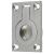 Rectangular Flush Ring Cabinet Pull Handle - 38 x 27mm - Satin Chrome