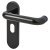 Ebony Black Nylon Steel Core Safety Oval Door Handles - 48.5mm c/c - Paris Range