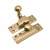 Heavy Duty London Pattern Quadrant Arm Sash Window Fastener - 75 x 23mm - Polished Brass