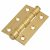 Twin Ball Bearing Butt Door Hinge - 75 x 50 x 2mm - Polished Brass - Pair