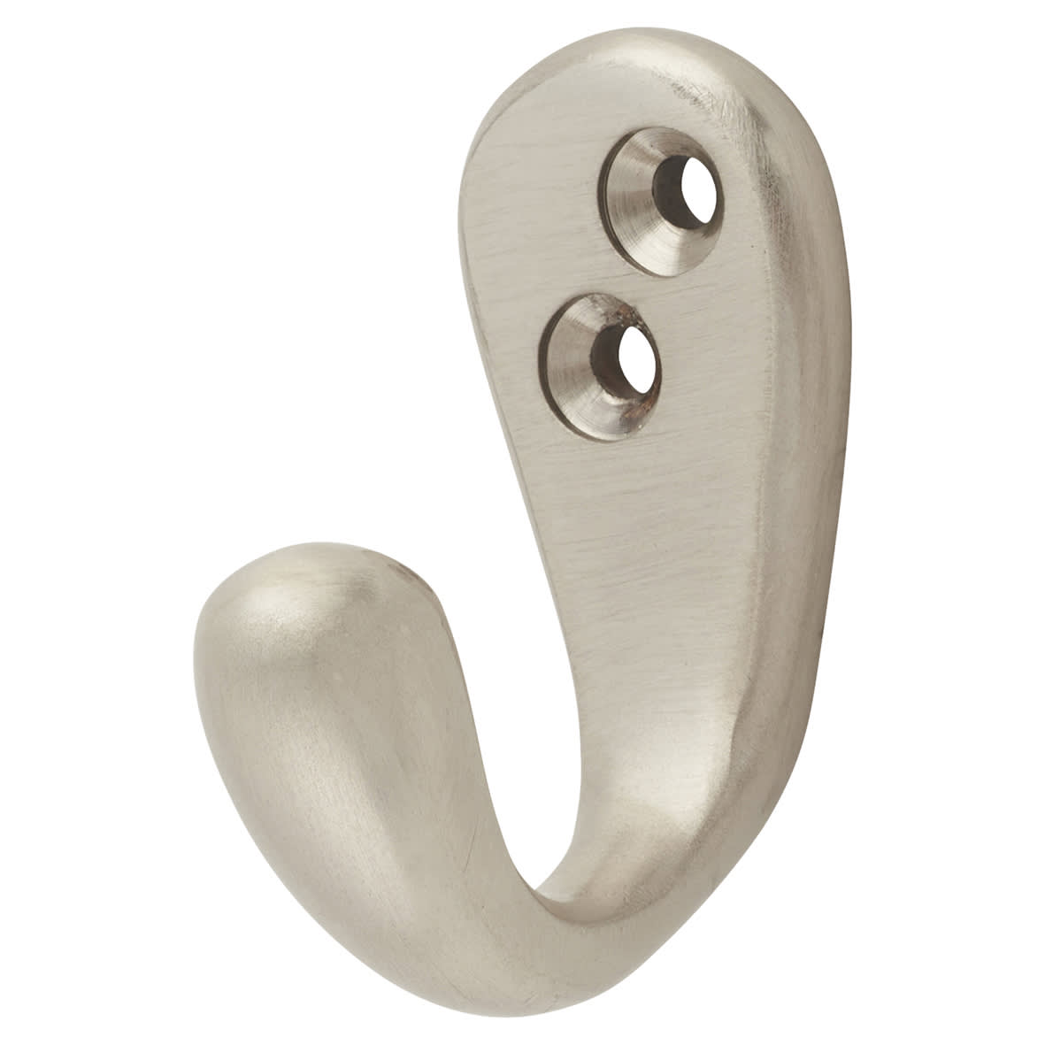Victorian Single Coat Hook - 44 x 23mm - Satin Nickel