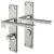 Brass Satin Chrome Bathroom Door Handles - Equi Range - 180 x 40mm