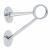 51mm Solid Brass Bar Rail Angled Stem Bracket - Polished Chrome