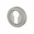 Escutcheon - 50mm Diameter - Euro - Satin Chrome