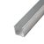 2000mm Aluminium U-Profile Channel - 12 x 12 x 1.6mm - Mill