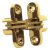 Concealed Hinge - 117 x 25mm - Polished Brass - Pair