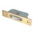 Square Axle Sash Window Pulley - 44mm Curved Nylon Wheel - Polished Brass