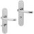 Polished Chrome Bathroom Door Handles - Sassari Range - 182 x 39mm
