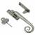 Locking Night Vent Casement Window Fastener - Left Hand - Pewter