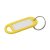 Key Ring Tag - 48 x 21mm - Yellow - Pack of 10