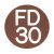 Fire Door Sign - Self Adhesive - 25mm Diameter - Rigid Plastic - Brown
