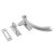 Cast Bulb End Mortice & Hook Plate Casement Window Fastener - Reversible - Satin Chrome