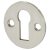 Escutcheon - 33mm Diameter - Keyhole - Satin Stainless Steel