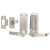 Push Button Code Lock and Latch with Key Override - Code Free - Brushed Steel