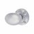 Satin Chrome Oval Mortice Door Knob - 57mm Rose Diameter