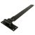 Heavy Duty Cranked Hook & Band Gate Hinge - 600 x 56mm - Black Galvanised - Pair