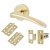 Polished Brass Latch Door Handles on Rose Pack - Eloise Range