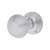 Marcus Satin Chrome Reeded Mortice Door Knob - 59mm Rose Diameter