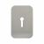 Jumbo Adhesive Fixing Escutcheon - 75 x 50mm - Keyhole - Satin Stainless Steel