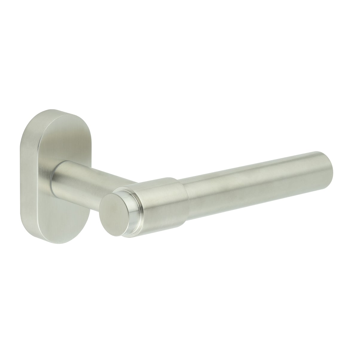 Satin Stainless Steel uPVC Multipoint Door Handles on Oval Rose - CR-103 Range