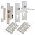 Polished Chrome Victorian Straight Euro Lock Door Handles Pack