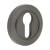 Escutcheon on Chamfered Rose - 53mm Diameter - Euro - Dark Bronze