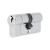 1 Star 6 Pin 70mm Euro Double Cylinder - 35 + 35mm - Satin Chrome - Keyed to Differ