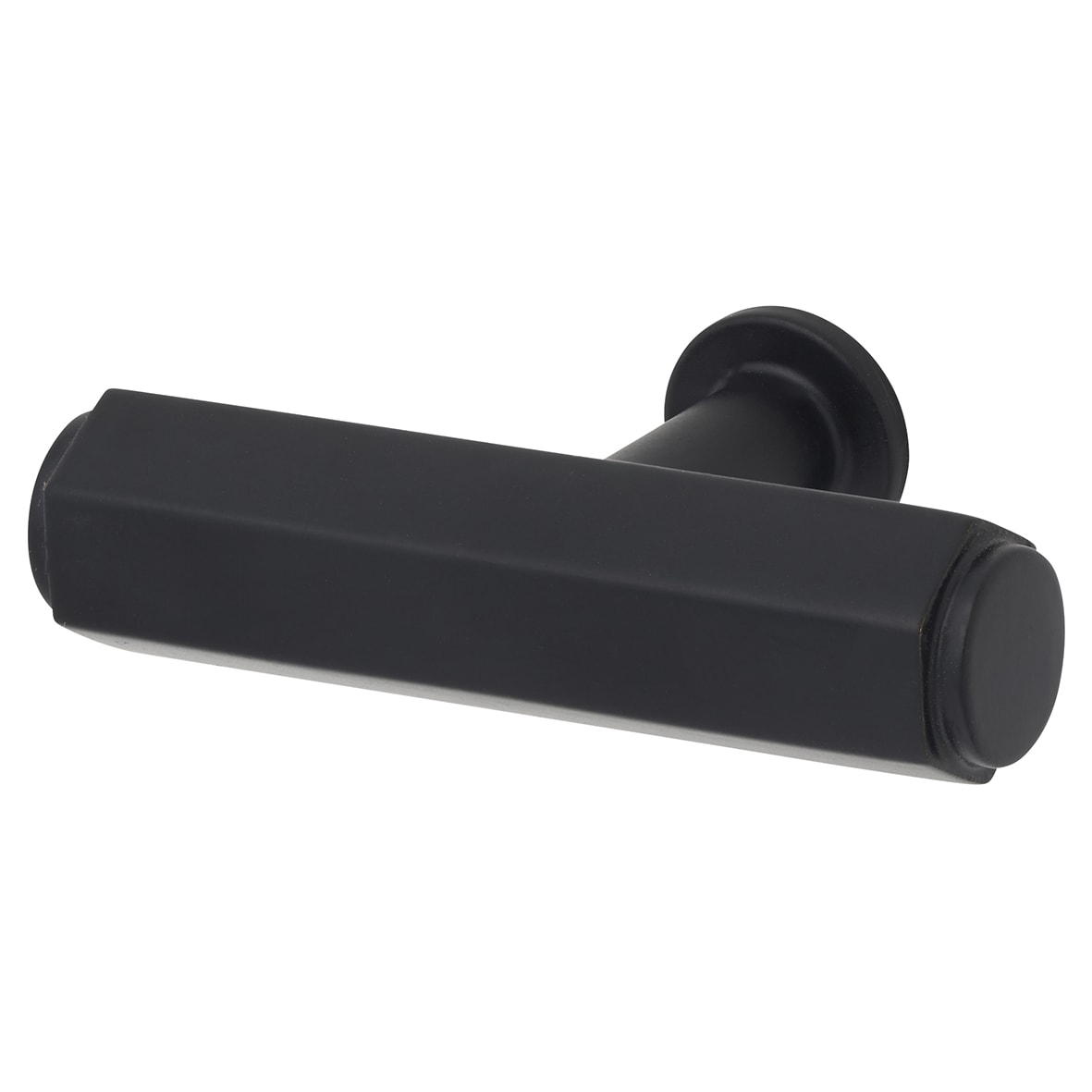 Vesper Hex 14mm T-Bar Cabinet Knob - 55 x 33mm - Matt Black