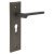 Dark Bronze Fire Rated Euro Lock Door Handles - Fitzrovia - 200 x 55mm