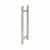 Satin Stainless Steel 25mm T-Bar Door Pull Handles - Back to Back - 305mm Centres