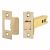 Heavy Duty Bolt Through Tubular Latch - 103mm Case - 82mm Backset - Square - PVD Brass