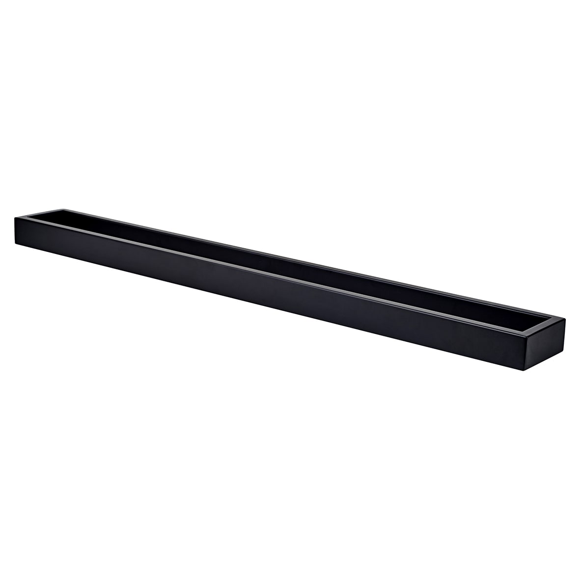 Contemporary Square Towel Rail - 600 x 70 x 30mm - Matt Black