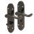 Black Nickel Victorian Summer Scroll Bathroom Door Handles - 168 x 40mm