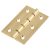 Double Phosphor Bronze Washered Butt Door Hinge - 75 x 50 x 2.5mm - Polished Brass - Pair