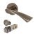 Black Nickel Smartlatch Privacy Door Handles on Round Rose - Flex Range