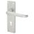 Satin Chrome Victorian Straight Keyhole Lock Door Handles - 155 x 42mm