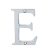 76mm Screw Fix Door Letter - E - Bright Chrome
