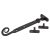 Monkey Tail Casement Window Stay - 8"/200mm Length - Antique Black Iron