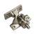Brighton Screw Pattern Sash Window Fastener - 58 x 22mm - Satin Nickel
