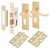 Polished Brass Victorian Scroll Euro Lock Door Handles Pack