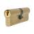 1 Star 6 Pin Kitemarked 90mm Euro Double Cylinder - 45 + 45mm - Polished Brass - Keyed to Differ