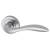 Polished Chrome Door Handles on Round Rose - Sussex Range