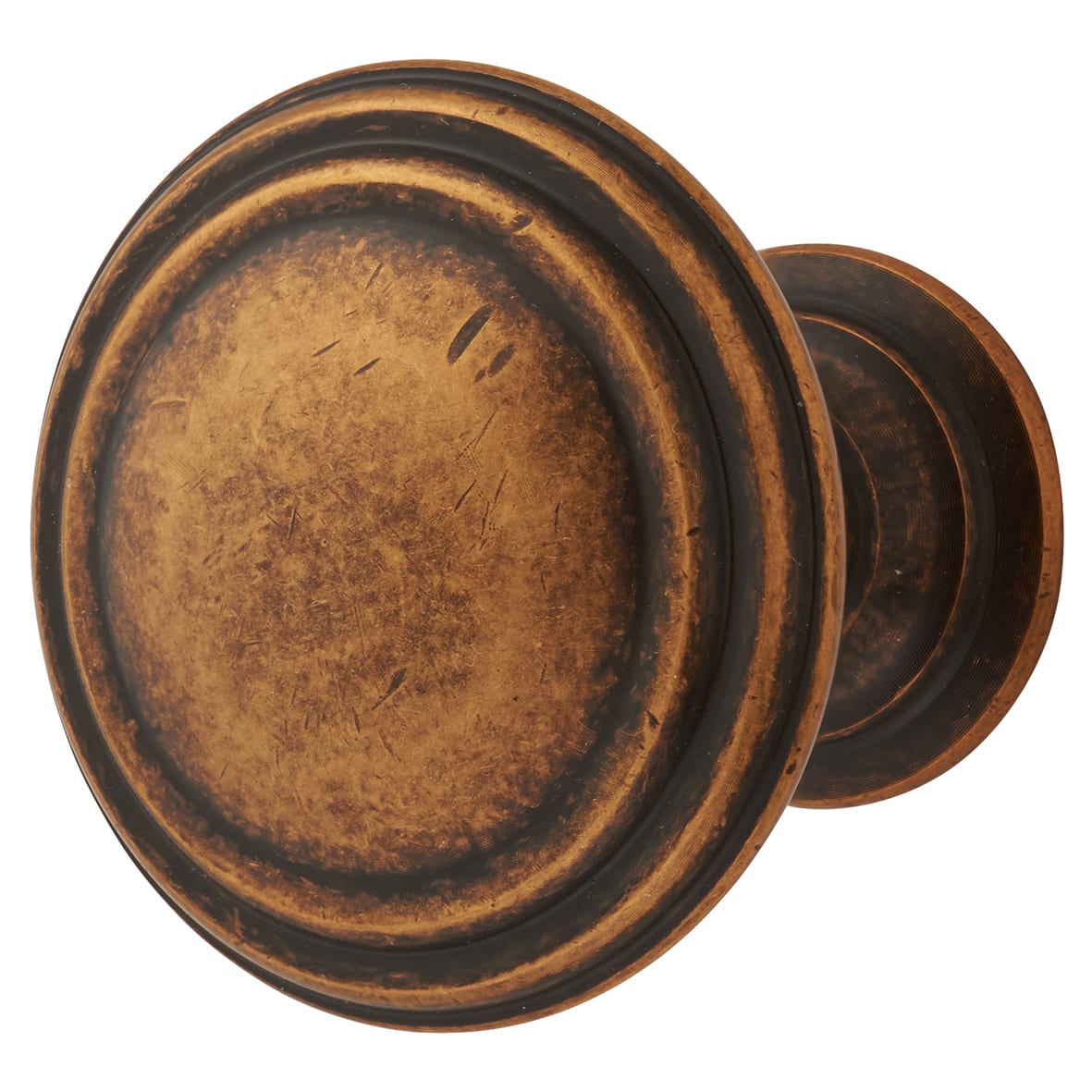 Hythe Round Cabinet Knob - 37mm Diameter - Antique Brass