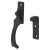 Victorian Cast Iron Wedge Casement Window Fastener - Reversible - Malleable Black Iron